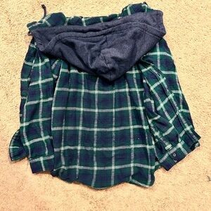 American eagle hooded flannel